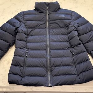 The North Face Women's Navy Quilted Down Puffer Jacket